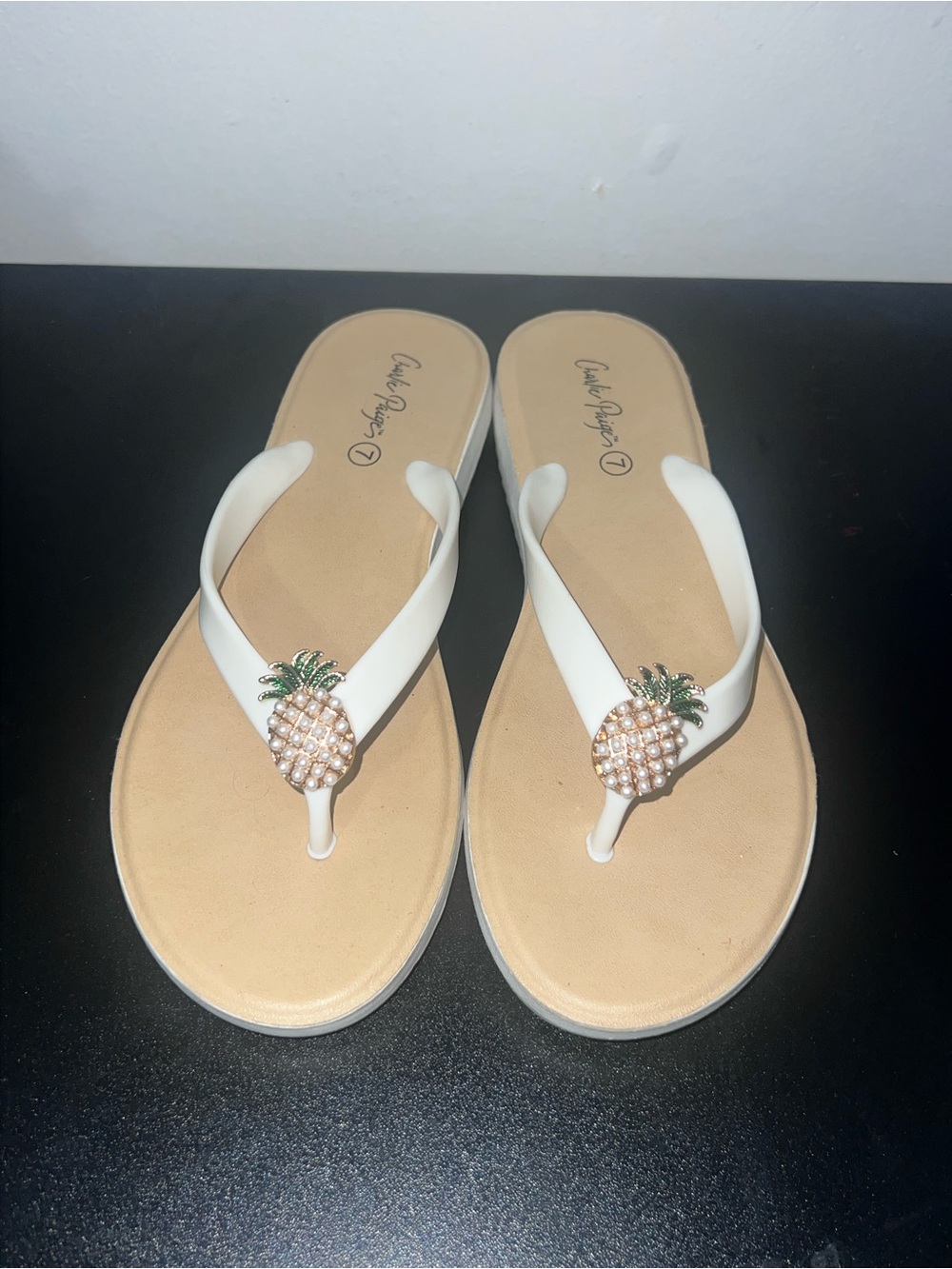 Pineapple Embellished Flip Flop